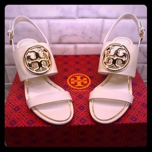 Runs Small 9=8/8.5 Tory Burch Miller Wedge NWT
